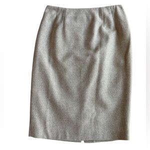 Tailor B Moss Wool Pencil Skirt Cream, Tan and Gold Metallic Size 6